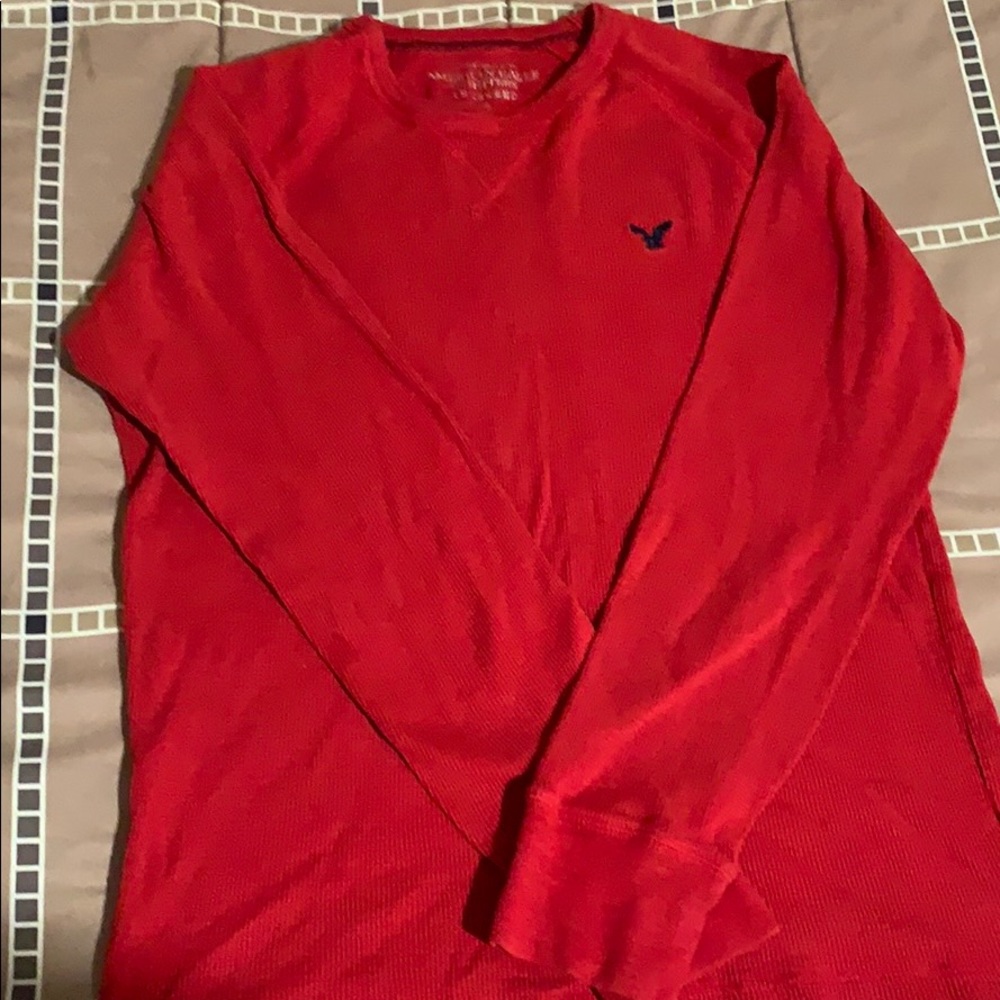 Men’s Large American Eagle Red Long Sleeve Shirt